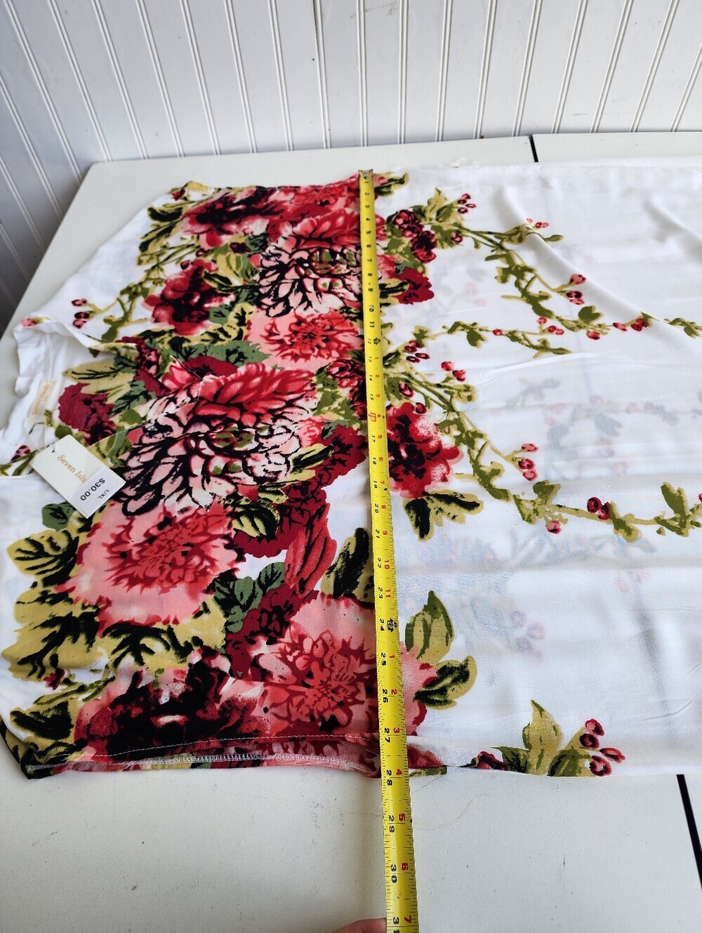 NWT Seven Islands Light Flowy Boho Summer Maxi Dress Floral Swim Cover Up L / XL - Picture 11 of 13